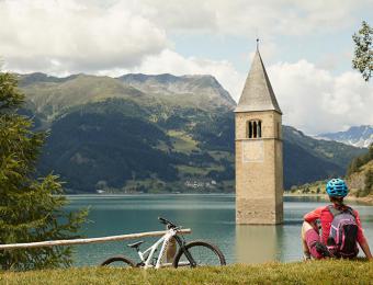 Radtour um den Reschensee